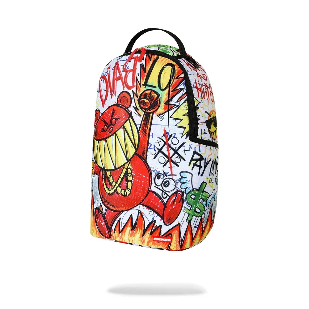 Sprayground Doodle Diablo Essay Backpack Unisex OS Multi Adjustable Strap GBS231